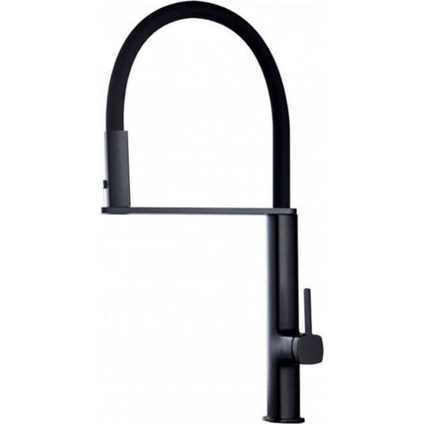 Grifo monomando de cocina de caño extra alto de acabado en negro mate Menorca de Imex