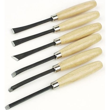 MANNESMANN Jeu de 6 outils de sculpteur a bois