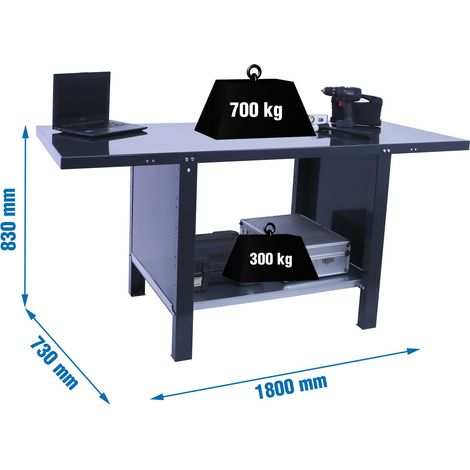 Simonrack Robustes Metallarbeitsbank Anthrazit 600 kg