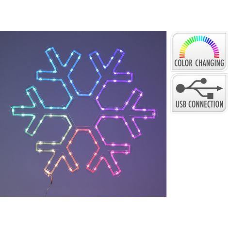 Décoration led cristal de glace, rgb, 90 leds, connexion usb. basics (1/2)
