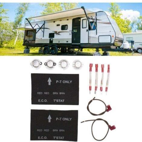 2 Sets RV Water Heater Thermal Cutoff with ECO Thermostat Assembly Kit Enhanced Safety Replacement for Atwood 91447 93866-- (1/5)