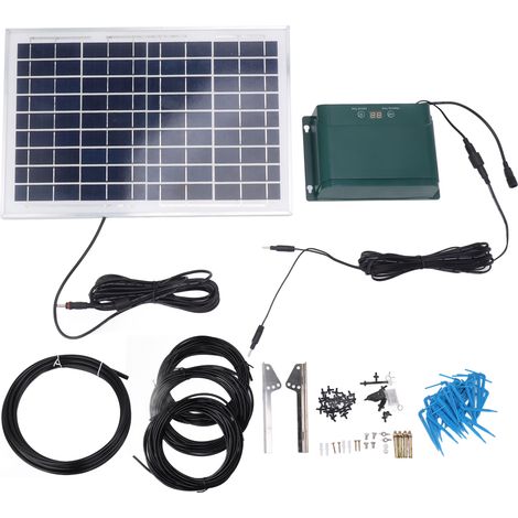 Automatisches Tropfbewässerungsset mit Solarantrieb, einfaches, selbstbaubares automatisches Bewässerungssystem für Balkon oder Garten