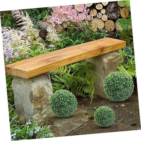 Ciieeo Topiaire artificielle suspendue en forme de boule de gazon, plante artificielle en suspension pour mariage, fête, décoration intérieure et extérieure, ambiance de verdure naturelle (1/4)