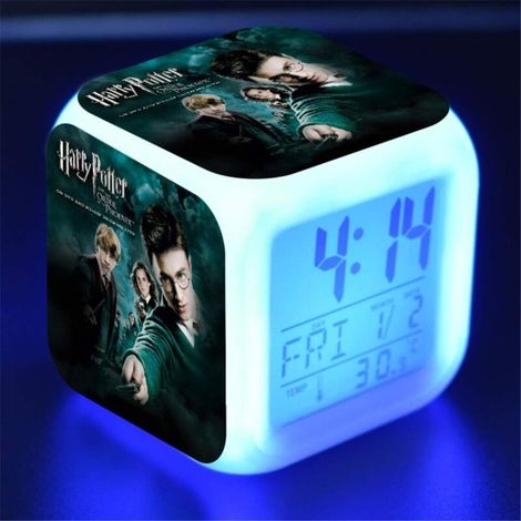 Réveil Lumineux - 7 Couleurs LED - Affichage LCD Heure Date Température - Réveil Silencieux pour Chambre d'Enfant - 1 Pièce