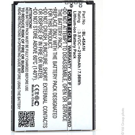 NX - Batterie téléphone, smartphone, GSM pour LG 3.8V 2100mAh - BL-45A1HBL45A1HEAC6315 (1/4)