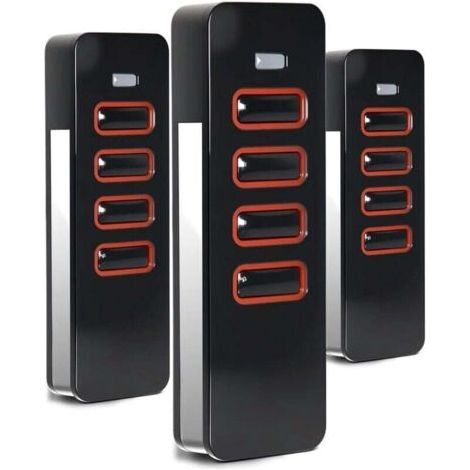 BARKBUSTERS Lot de 3 télécommandes 868 MHz pour Pearl 4018V000, 4 canaux d'ouverture de garage pour 4015862001900, porte de garage pour motorisation de portail d'été, code rouleau, 3 pièces (1/4)