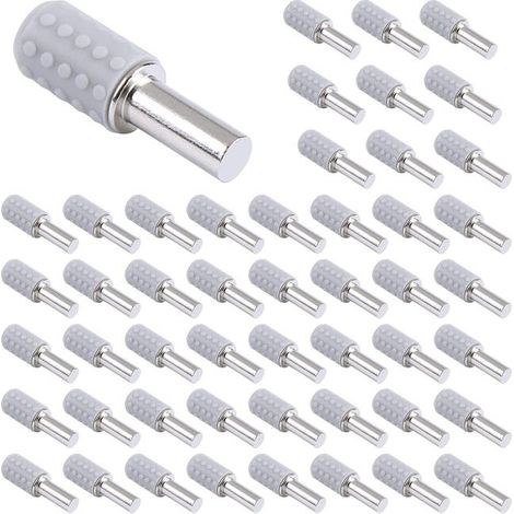 50 pezzi di perni per mensole, supporto per mensole da 5 mm con manicotto in gomma, perni a pressione, supporto per mensole, perni a pressione per mensole (1/5)