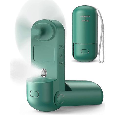 Ventilateur brumisateur portatif, ventilateur à main 3 en 1, mini ventilateur portable avec batterie rechargeable et (1/3)