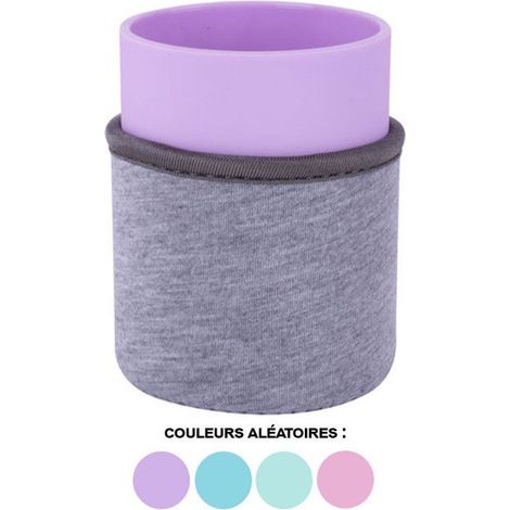Pot à crayons - Plastique avec housse néoprène - Coloris pastel - Apli (1/4)