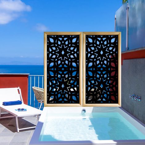 BOLERO - Moduli Decorativi in Legno e PVC - Colore: nero - Misura: 47x94 cm (1/4)