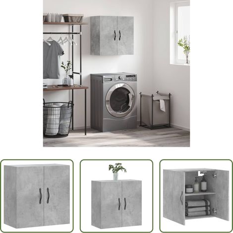 vidaXL Betonfarbe -  Wandschrank Betongrau 60x31x60 cm Holzwerkstoff (1/5)