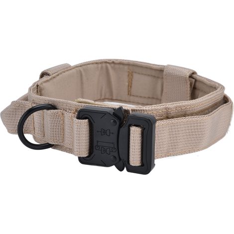 Robustes Nylon-Trainingshalsband mit Eisenschnalle für Jagdhunde, Outdoor-Accessoire XL Khaki (1/5)