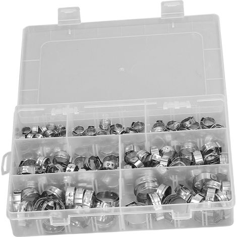 Collier de serrage 304 inox 130 pièces, pour tuyau carburant, usage domestique, réparation auto, plomberie industrie (1/5)