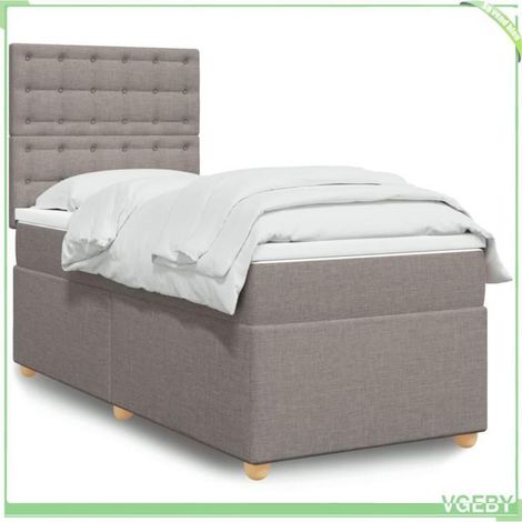 Cadre de lit (sommier à lattes) - FAF7291712426353 - 80x200 cm - Matelas 20 cm ressorts ensachés - Bande LED intégrée IP65 (1/5)