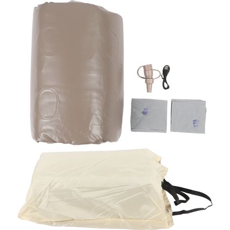 GARRYFIZH Matelas gonflable portable, épais, auto-gonflant, avec pompe intégrée (1/5)