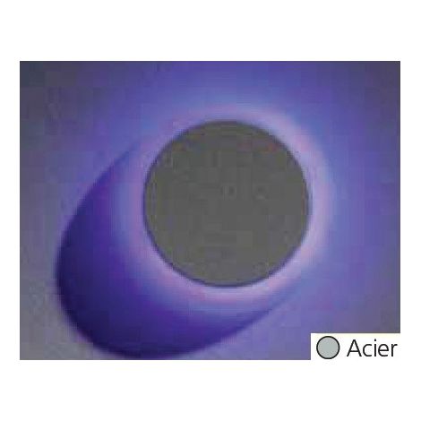 Encastré mural LED 7.4W rond Ø 60mm dépassant acier diffuseur verre lumière blanc chaud avec alimentation 230V IP20 CLERK