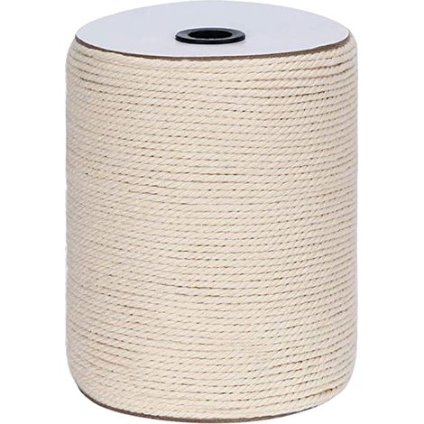 1 Rouleau Cordon macramé 4mm,3 brins torsadés,couleur naturelle,pour suspension murale,projets artisanaux (1/5)