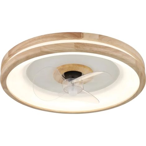 Ventilatore da Soffitto con Luce LED Dimmerabile Bianco Legno 3 Pale