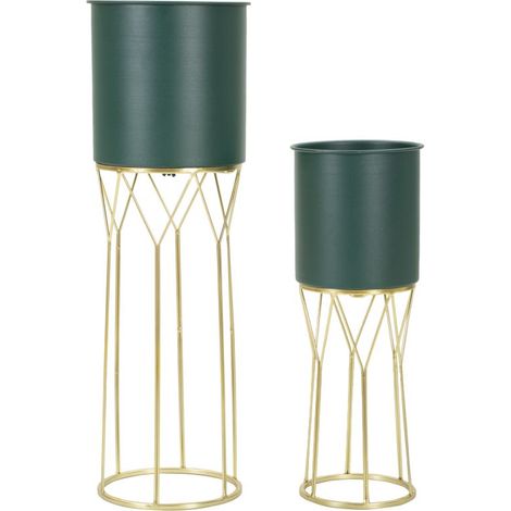 Ensemble de 2 supports pour vases Grent, dimensions : Ø 23 x 70 cm et 19 x 50 cm (1/5)