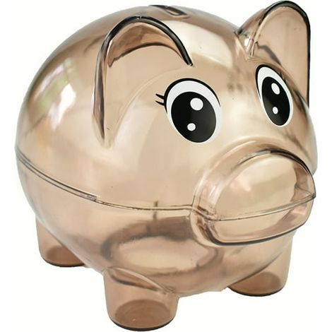 Tirelire Enfant Rose, Tirelire Porcelet Mignon, Banque à Pièces Antichoc Plastique, Rangement Monnaie Marron Grand Format (1/5)