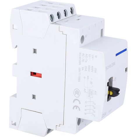 Contacteur modulaire domestique CA BCH8-25M 230V 4P 25A avec interrupteur de commande manuel (2NO2NC)