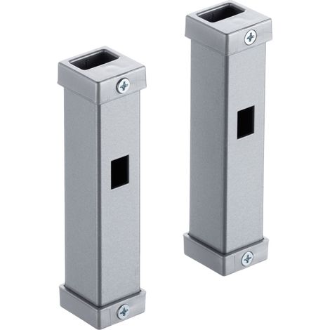 Réhausse de cadre - Décor : Argent - Hauteur : 140 mm - Matériau : Acier - Section : 25 x 25 mm - VIBO