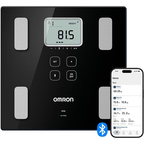 Balance avec Bluetooth pour poids, graisse viscérale et IMC (1/5)