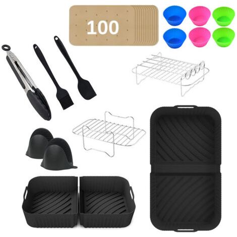 Plaque de cuisson en silicone résistante aux hautes températures pour friteuse à air chaud AF500 (intégrée et séparée) - Accessoires pour friteuse à air chaud 2 en 1 (1/5)