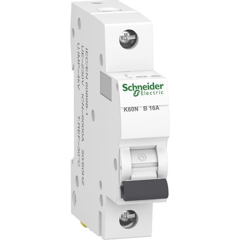 Interruttore automatico di sovracorrente K60N B 16A 1P 1M 6KA ACTI 9 A9K01116 (1/3)