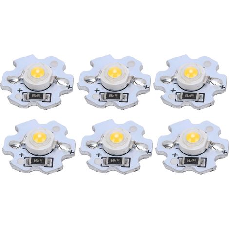 Perles LED SMD haute luminosité 5V, perles LED haute puissance 1W, perles LED 1W avec substrat en aluminium, lampe torche DIY, tête de lampe décorative, projecteur, lumière naturelle. (1/5)