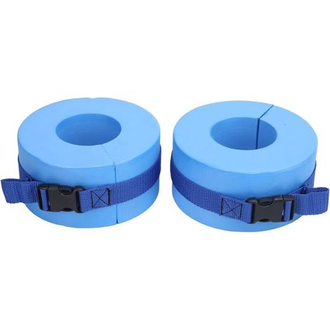 [NEVER USED] 2 Pack Foam Swimming Cuffs, Lightweight Portable EVA Ring Pool Exercise Set Ankle Arm Belts with Quick Release Buckle