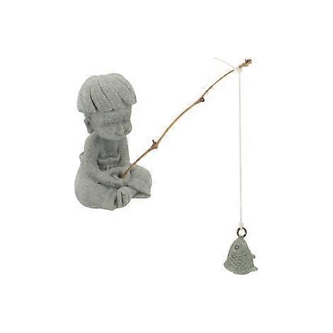 Miniatur-Jungen-Fischerfigur, Aquarium-Dekoration, Mini-Gartenaccessoires