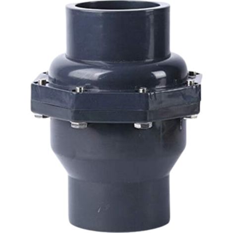Rückschlagventil mit Flügel aus PVC mit Doppelanschluss für Druckleitung im metrischen System (DN20 Φ25mm)