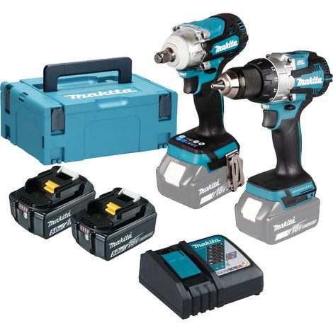 Makita DLX2533TJ Akku-Kombo-Kit DDF489 + DTW300 + 2x5Ah + Makpac (1/4)