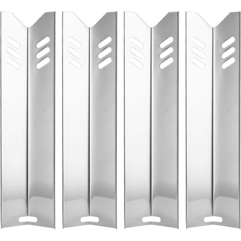 4 Pièces Protections Universelles Gril en Acier Inoxydable, Plaques Chaleur Barbecue de Rechange (1/5)