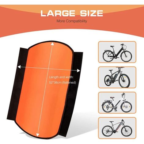 Housse de protection de batterie de vélo électrique, protection de batterie de vélo électrique pour batterie de cadre intégrée 30-40cm, couverture de protection de batterie, prolonge la durée de vie d (1/4)