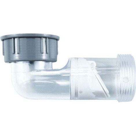Válvula antirretorno desodorizante lateral transparente en ángulo de 45 mm (1/4)