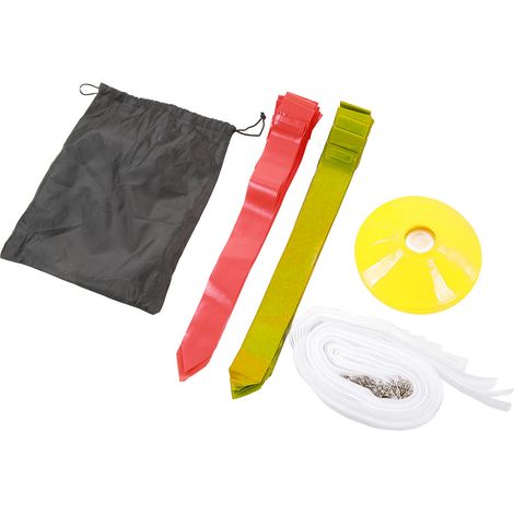 Ensemble de flag football comprenant des ceintures et des drapeaux pour enfants, adolescents et adultes, pour l'entraînement en intérieur et en extérieur (rouge et jaune). (1/5)