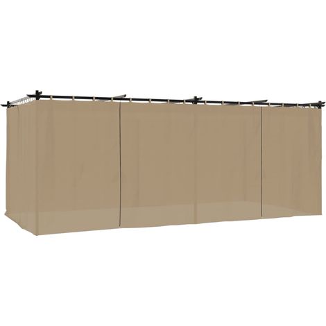 vidaXL Gazebo con Tende Tortora 6x3 m in Acciaio (1/5)