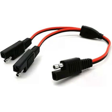 DIY-Verlängerungskabeladapter (1 auf 2 SAE-Anschlüsse), 2-poliger Schnellanschlussstecker, SAE-Verlängerungskabel (18 AWG, 300 mm) (1/4)