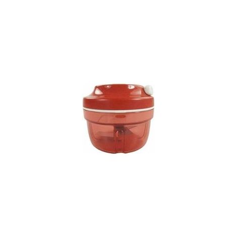 Picadora eléctrica de cebollas Turbo-Chef D158: roja, potente y fácil de limpiar, ideal para picar de forma rápida y precisa.