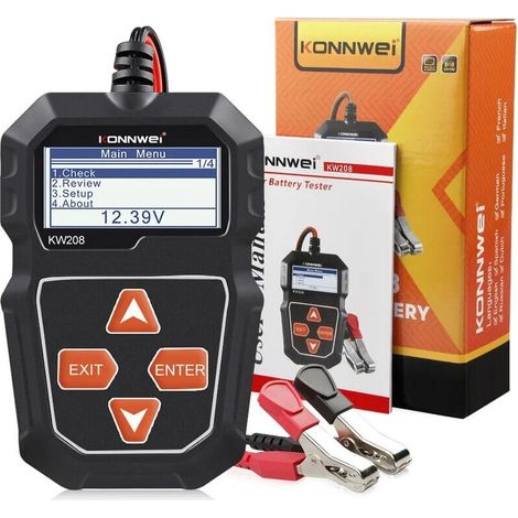 Testeur de batterie de voiture KW208 12V, analyseur de batterie de moto 100 C 2000 CCA, prise de charge, systeme de demarrage, Test SUV (1/5)