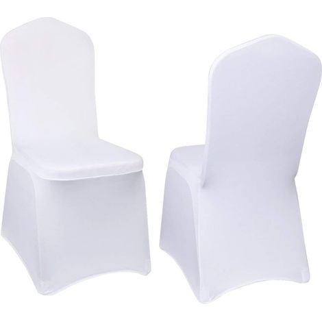 White Chair Covers, 12 Pieces, Removable and Washable Chair Covers for Shell Chairs, Stretch Chair Covers for Weddings, Parties, Hotels, and Restaurants (1/5)