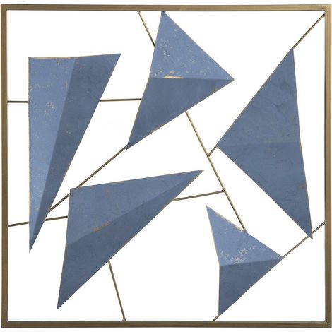 Wall Decor ZINC Metal 50 cm Blue (1/5)