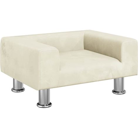 vidaXL Divano per Bambini Crema 50x40x26,5 cm in Velluto (1/5)