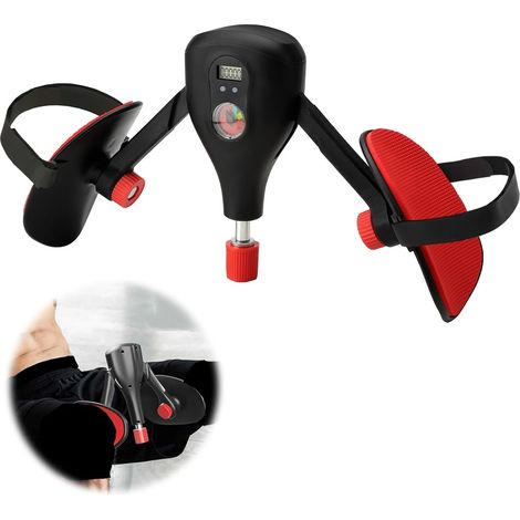 Verstellbarer Beintrainer – 1-teilig – PP/PA/EVA – Integrierter Zähler und einstellbarer Widerstand – Heimtraining für Männer und Frauen – Ergonomisches Design, schwarz (1/5)