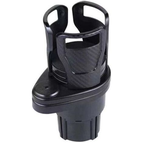 Porte-Gobelet de Voiture 2 en 1,Porte Boisson,Support Réglable pour Voiture,Rotation à 360 degrés,Porte gobelet voiture pour la plupart des voitures- Noir (1/4)