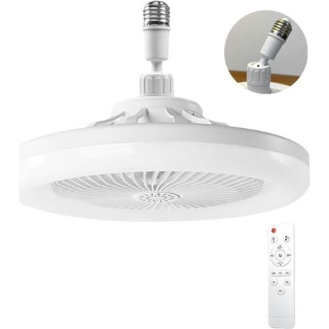 Ceiling Fan With Light, Ceiling Fan With Remote Control, Silent Ceiling Fan (White) (1/4)