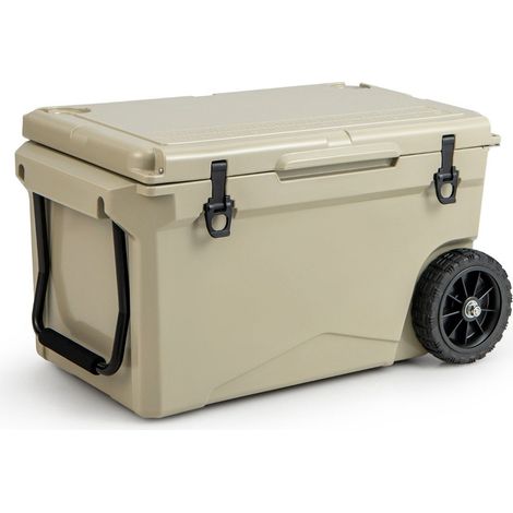 Scatola termica da 71 litri con apribottiglie maniglia e ruote contenitore termico portatile contenitore termico khaki