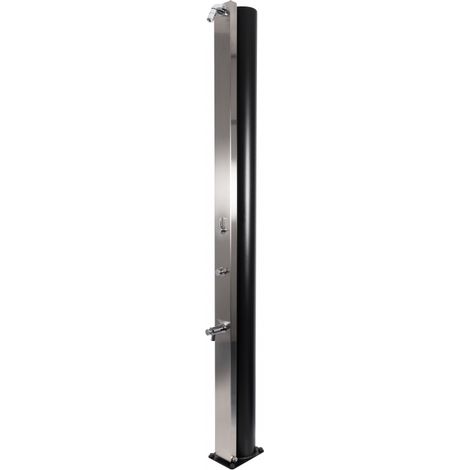 Douche de piscine solaire ULTIMATE 60L avec rince pieds temporisé-Acier inoxydable-Acier inoxydable-21.5 -- (1/5)